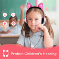 Headset Anak LED Kabel Aman Volume Terbatas 85dB