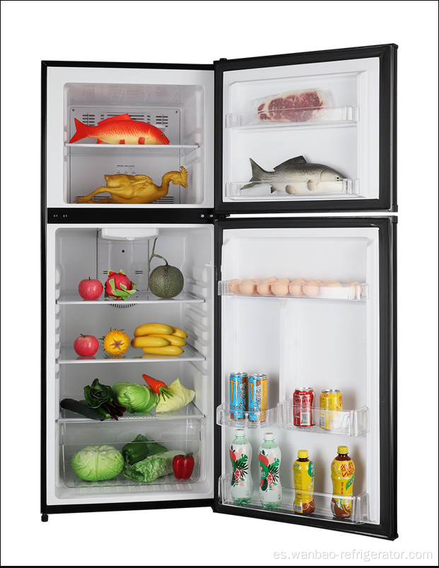 mini frigorífico compresor de doble puerta