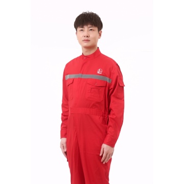 Flag Red Sinopec Oil Field Plate Coveralls Suit