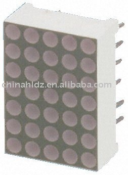 5X7 Red color dot matrix led display P2.54mm with high brightness