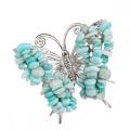 Amazonalite Butterfly Decoration Healing Crystal Chip Beads Ornament Home Decor Gifts