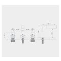 Two Handle Chrome Brass Bathroom Faucets 3 Hole