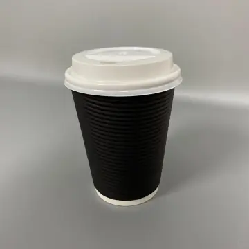Disposable Black Paper Cups 12oz