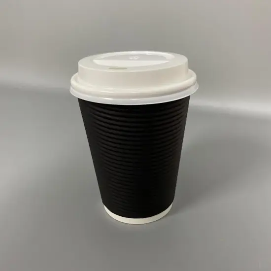 Disposable Black Paper Cups 12oz