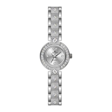 Moissanite CZ Stone Diamond Quartz Woman&#39;s Watchの設定