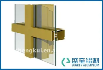 Aluminio Facade Aluminium extrusion Aluminum Curtain Wall Profiles Building Material