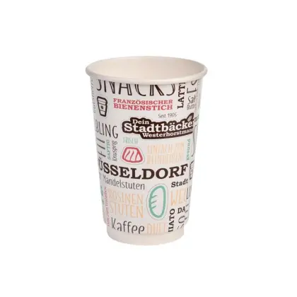 Biodegradable Waterproof Disposable Double Wall Cup with Lid