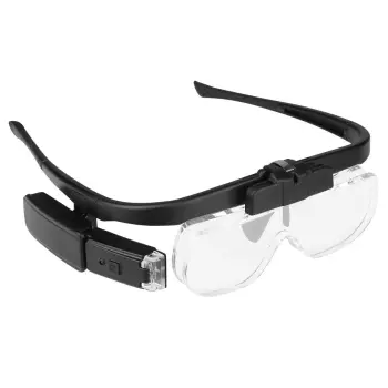 Adjustable 2LED Lighted Glass Magnifier with Acrylic Frame in Various Sizes