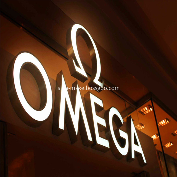 Stainless steel light box letter