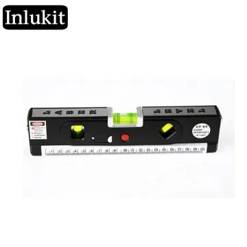 Professional Multi-Function Leveling Laser, Horizon, Vertical Measure, Tape, Aligner with Bubbles and Ruler for Precise Construction and DIY Projects