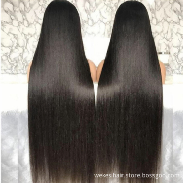 Drop Shipping13X6 hd Transparent Swiss Lace Wig,Straight Long Lace Remy Human Hair Wig,Natural Closure Lace Front Human Hair Wig