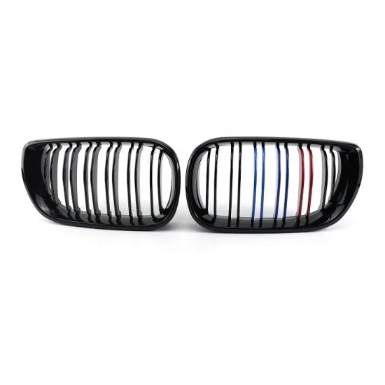 Double-Slat Front Upper Kidney Grille - Three Color 2 Slats for BMW 3 Series E46 (320/325/330) 4 Door 2002-2004