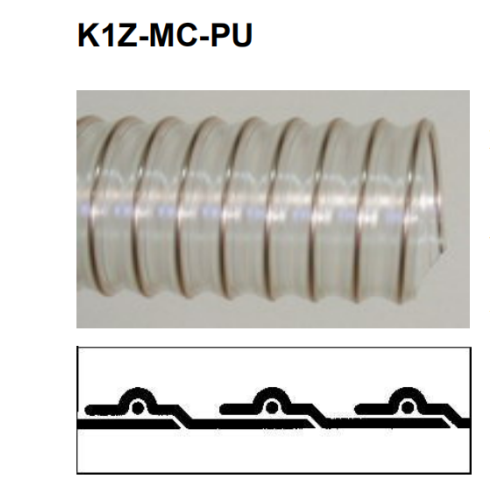 VACUFLEX Spring Steel Wire Reinforcemrnt TPU Hose