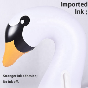 Wholesale large fashion inflatable white swan pool float