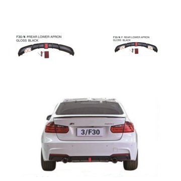 สำหรับ BMW F30 F35 MP diffuser ด้านหลังพร้อม LED Gloss Black