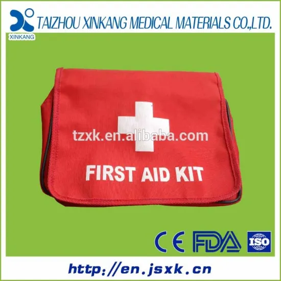 Wholesale Red empty plastic first aid box emergency kit