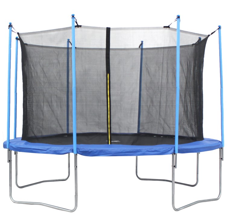 Trampoline, Round Garden Trampoline with Safety Net, with Ladder and Padded Poles, Safety Cover, TUV Rheinland Tested, Safe