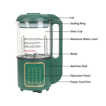 Retro Smoothie Blender Chopper - 1.5 Liter Home Kitchen Appliance for Ice and Milkshake Crushing