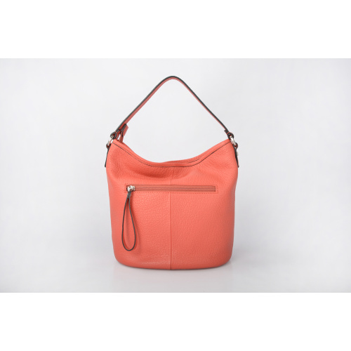 Nouveau sac seau en cuir rouge de style simple