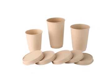 Stracking paper coffee cup with lids