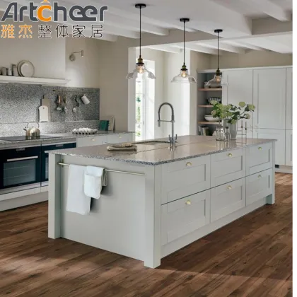 Moveable Kitchen Island with Drawers and Stone Top