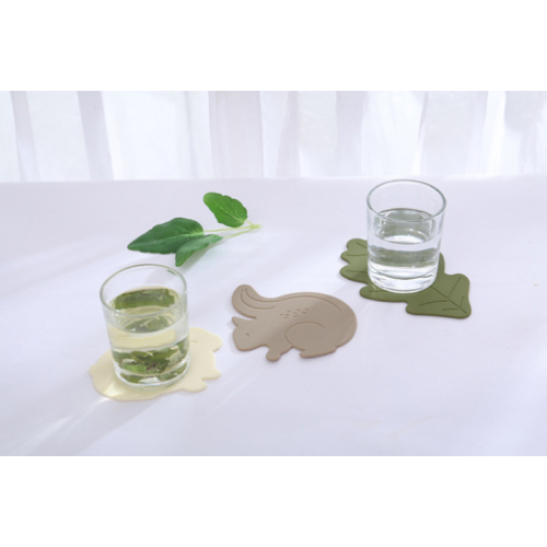 Creative Cloud Leaf Squirrel Silicone Drink Coasters