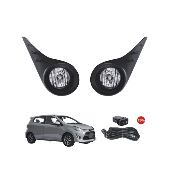 Waterproof Fog Light Driving Lamp Assembly Kit with Switch and Wiring Harness for Toyota Agya/Wigo 2018