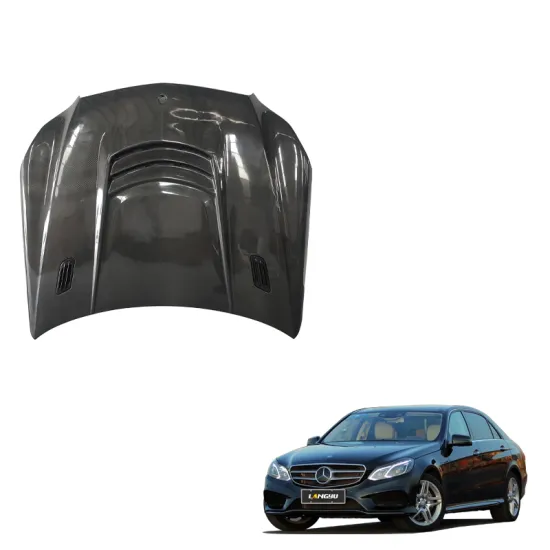 LY Style Carbon Fiber Front Bonnet Hood for Mercedes W212 E Class W212 Tuning Parts
