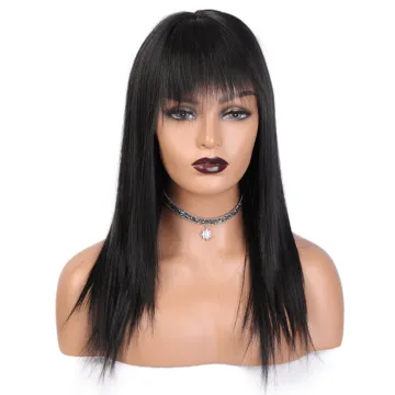 Fluffy bangs inch wholesale long heat resistant fiber hair front wigs for women high quality lace synthetic hair wigs