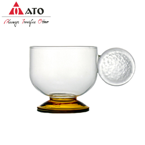 Custom Logo Borosilicate Clear Coffee drinkware Glass cup