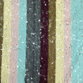 Ύφασμα κεντήματος Πολύχρωμο Rainbow Stripe Sequin Poly Mesh