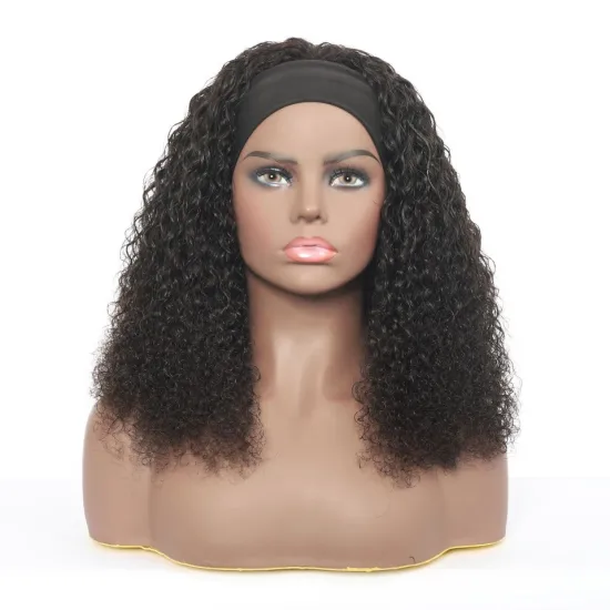 Wholesale Healthy bouncy texture high quality customized for woman virgin brazilian headband wig human machine wigs