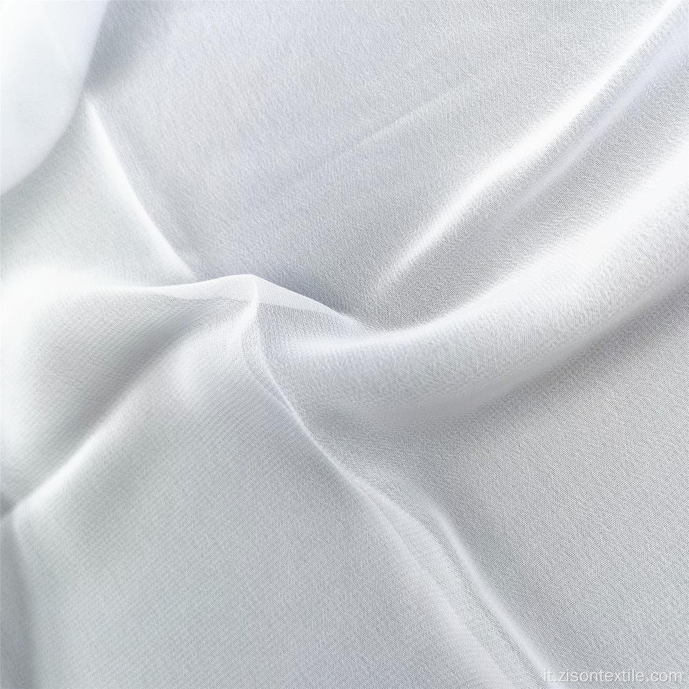 Tessuti per abiti in chiffon bianco 100% poliestere