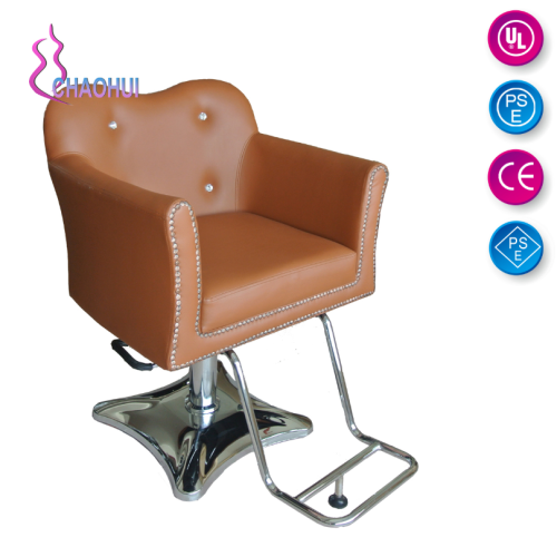 Chaise de coiffure hydraulique avec design de surface en cuir