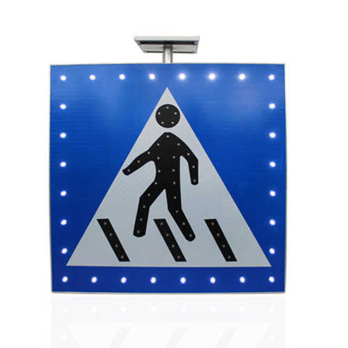 Solar Powered Pedestrian Crossing Road Safety sign Board