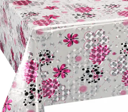 Double Face Emboss printed Gold Silver Tablecloth Costco