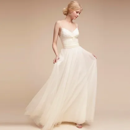 Bridesmaid New Model Young Girl Pure White Unmarried Flying Bridesmaid Dresses Chiffon