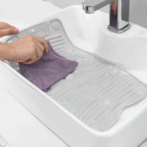 Silicone scrubboards household folding washboard with suction cup non-slip soft washboard household products WJ031211