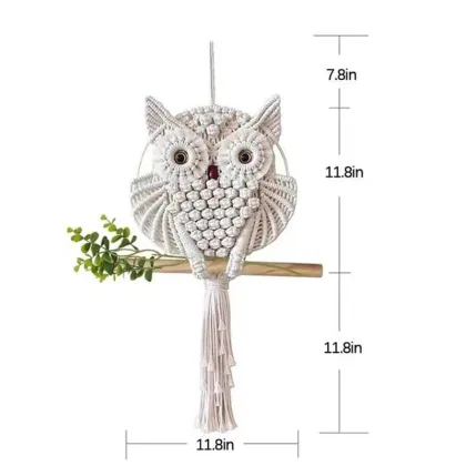 Wholesale Macrame Wise Owl Wall Hanging for Boho Nursery Decoration