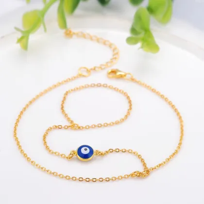 Turkish style zircon stone blue evil eye jewelry