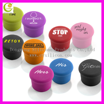 Factory Custom Promotional Creative Assorted Colors Silicone Reusable Wine Bottle Caps