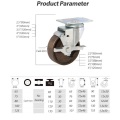 Mittelschwerer Gusseisen-Caster mit Seitenbremse