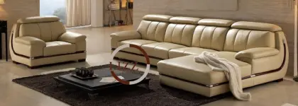 lizz casual  leather  sofa