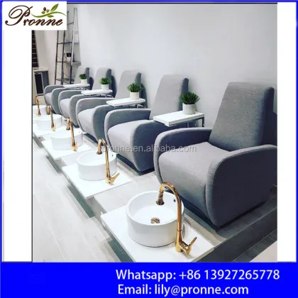 Whirlpool Pedicure Spa with Golden Faucet and Luraco Spa Chair