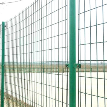 Galvanized steel powder-coated double wire fence