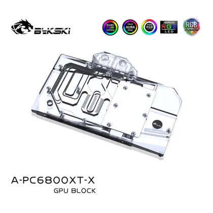 Bykski GPU Waterblock for Powercolor/Yeston Radeon RX 6800 XT Red Dragon Graphics Card Cooler