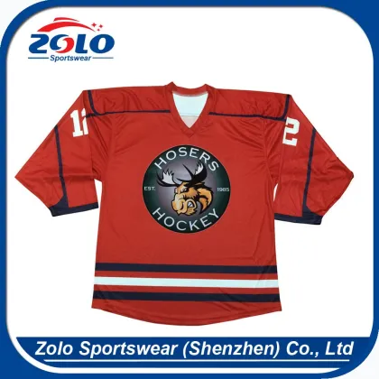 2017 Newest design sustom 100% polyester sublimation new jersey hockey jersey