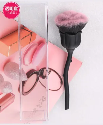 flower makeup brush  rose quartz brush makeup