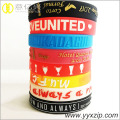 gradient mixed color silicone bracelet for event