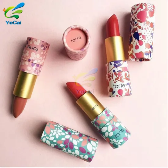 Custom cosmetic packaging cute biodegradable empty lip balm tube with your own logo